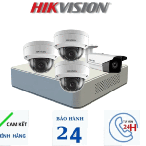Trọn Bộ 4 Camera IP Hikvision Full HD Trong Nhà